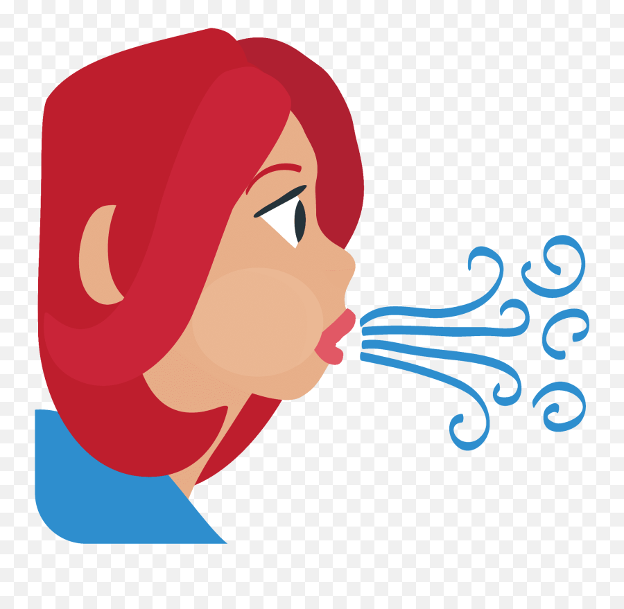 Wind Face Emoji Clipart,Blow Emoji