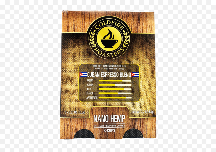 Coldfire Roasters Hemp - Infused Kcups Cuban Blis Product Label Emoji,Espresso Emoji