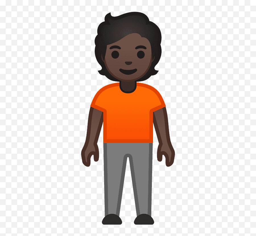 Person Standing Emoji Clipart Free Download Transparent - Dibujos De Dos Personas De Diferentes Tonos De Piel,Silhouette Of A Person Emoji Png