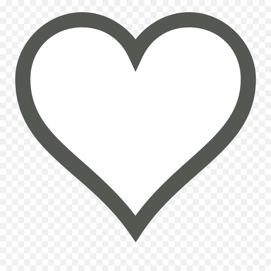 White - Heart Icon Vector Png Emoji,Two Heart Emoji