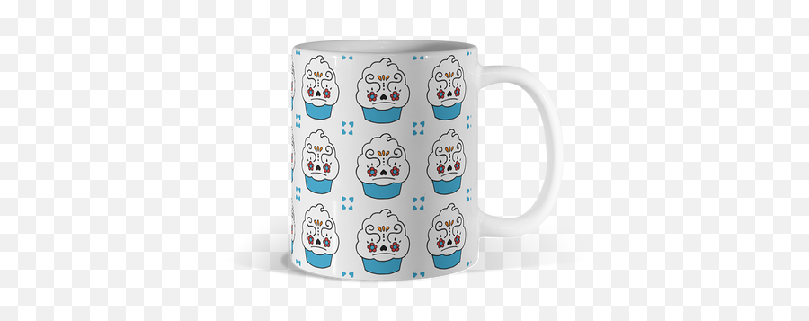 Blue Zombie Mugs - Serveware Emoji,Schrodinger's Emoticon Shirt