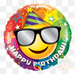18 Rnd Birthday Smiley Pk Discontinuedbc - Happy Face Birthday Emoji,Japanese Happy Confetti Emoticon