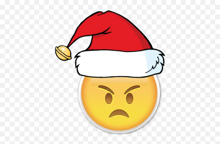 Telegram Sticker 28 From Collection Emoji Christmas - Santa Hat Clipart,Christmas Hat Emoji