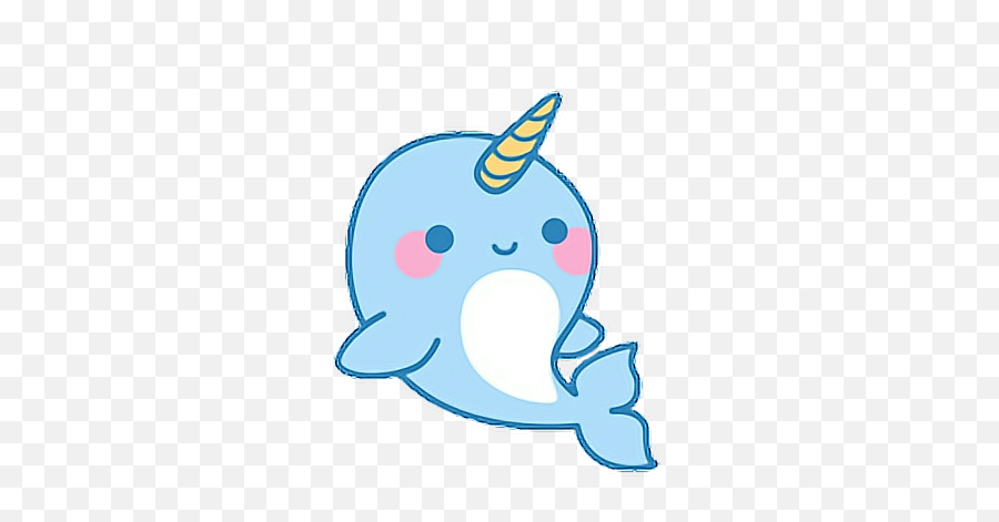 Unicornio Delfin Emoji Mar Sticker - Kawaii Narwhal,Emojis Unicornio