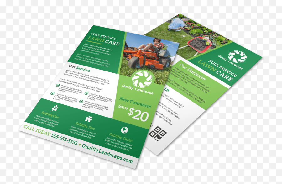 Lawn Care Flyer - Zimer Horizontal Emoji,Flyer Emoji