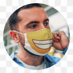 Custom Face Mask Printing From - Bear Pride Face Mask Emoji,Mask And Man Emoji