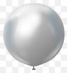 Kalisan Latex Balloons Mirror Silver - Balloon Emoji,Water Balloon Emoji Png