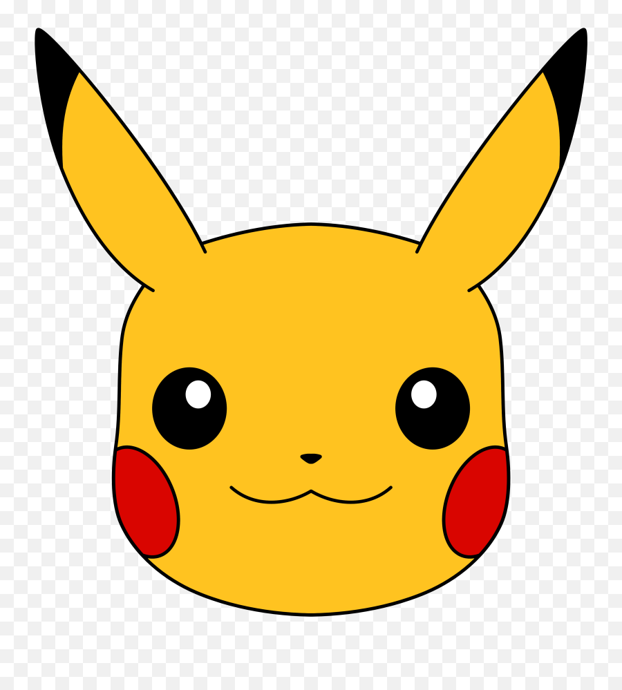 Pikachu Clipart Head - Pikachu Face Emoji,Pikachu Emoji