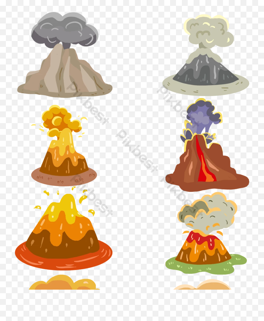 Volcano Eruption Design Element - Volcano Png Clipart Emoji,Burn The Witch Emoticon