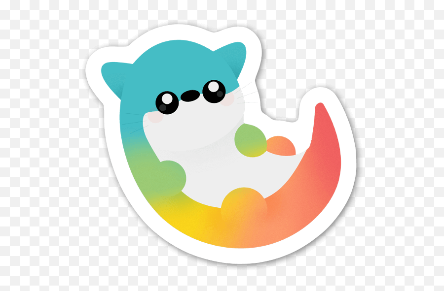 Die Cut Otter U2013 Stickerapp Shop - Happy Emoji,Cat Pride Emojis