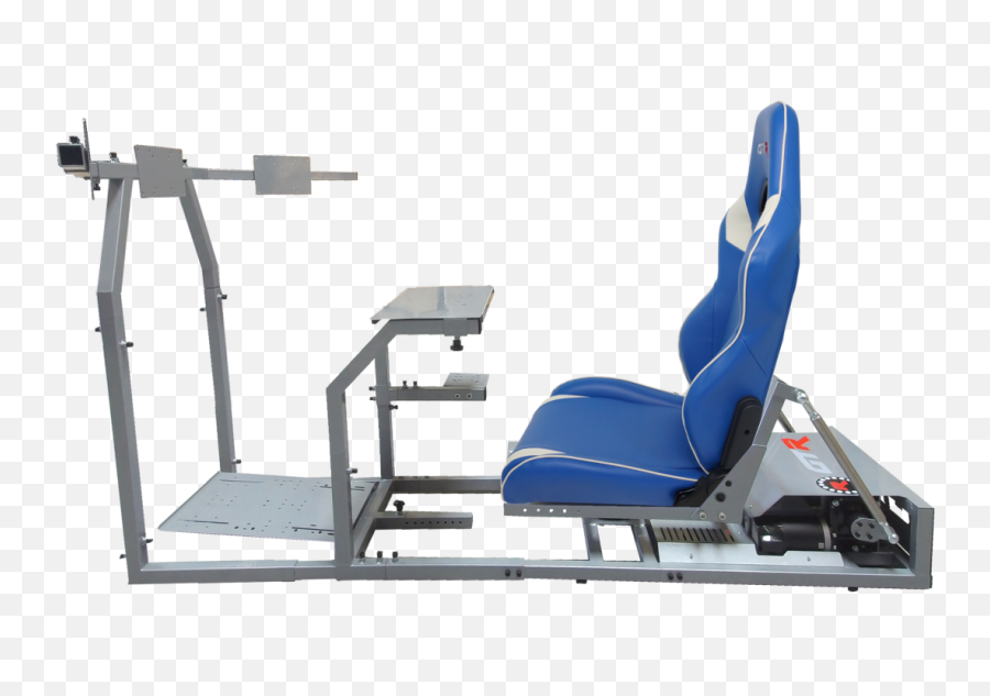 Gtr Simulator Gtm Motion Sim Model Silver Frame Blue And White Leatherette Seat Emoji,Emotion In Motion. The Cars