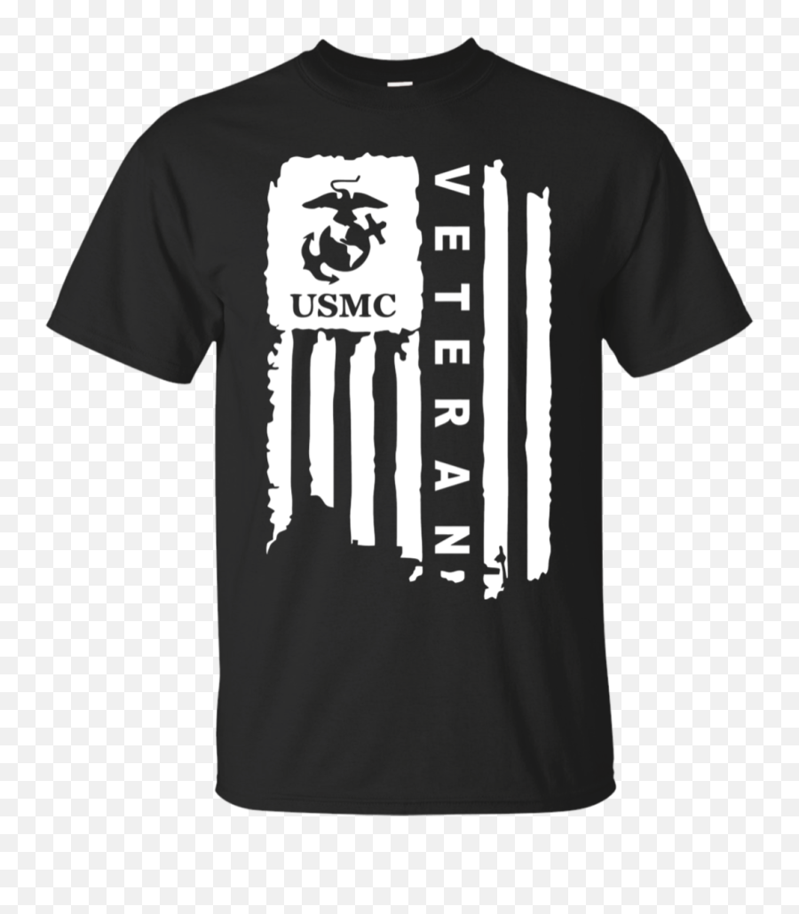 Usmc Marine Veteran Weathered Flag Tee - Rick Gym Shirt Emoji,Marine Flag Emoji