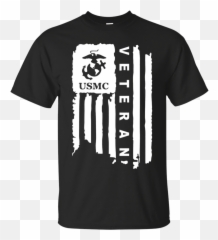 Usmc Marine Veteran Weathered Flag Tee - Rick Gym Shirt Emoji,Marine Flag Emoji