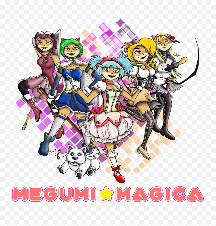 Megumi Magica Punkkommando77 - Illustrations Art Street Emoji,Kyubey Emoticon Text