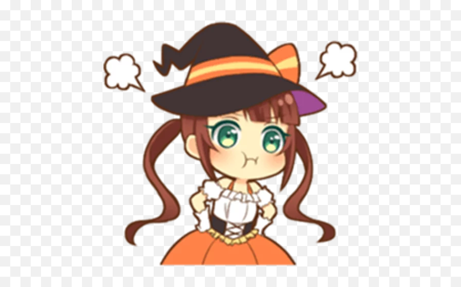 Telegram Sticker From Halloween Witch Pack Emoji,Witch Emoji]