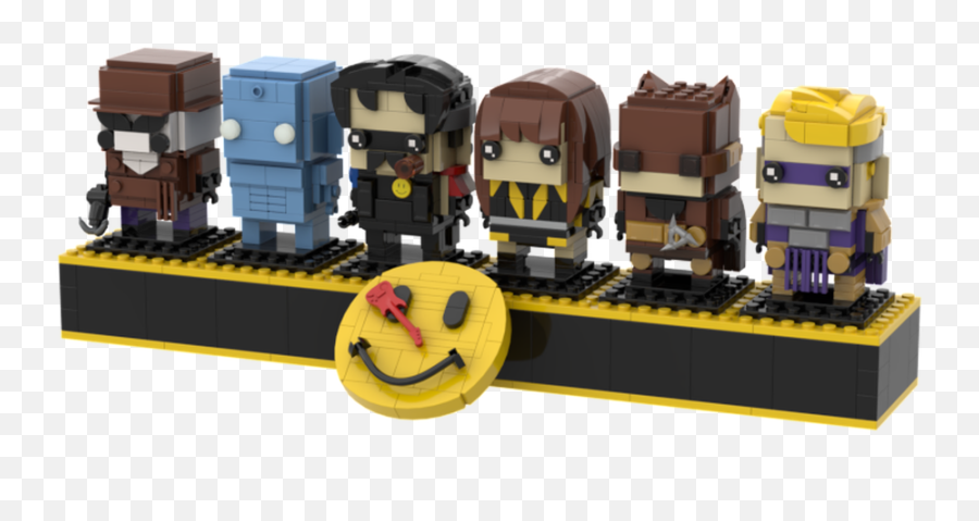 Lego Moc Watchmen Brickheadz With Display Base By Fmbricks - Fictional Character Emoji,Metal Hand Emoticon