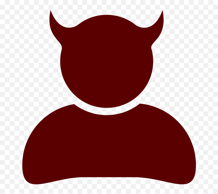 Evil User Silhouette Person Profile Devil Avatar - Devil Emoji,Devil Emoji Discord