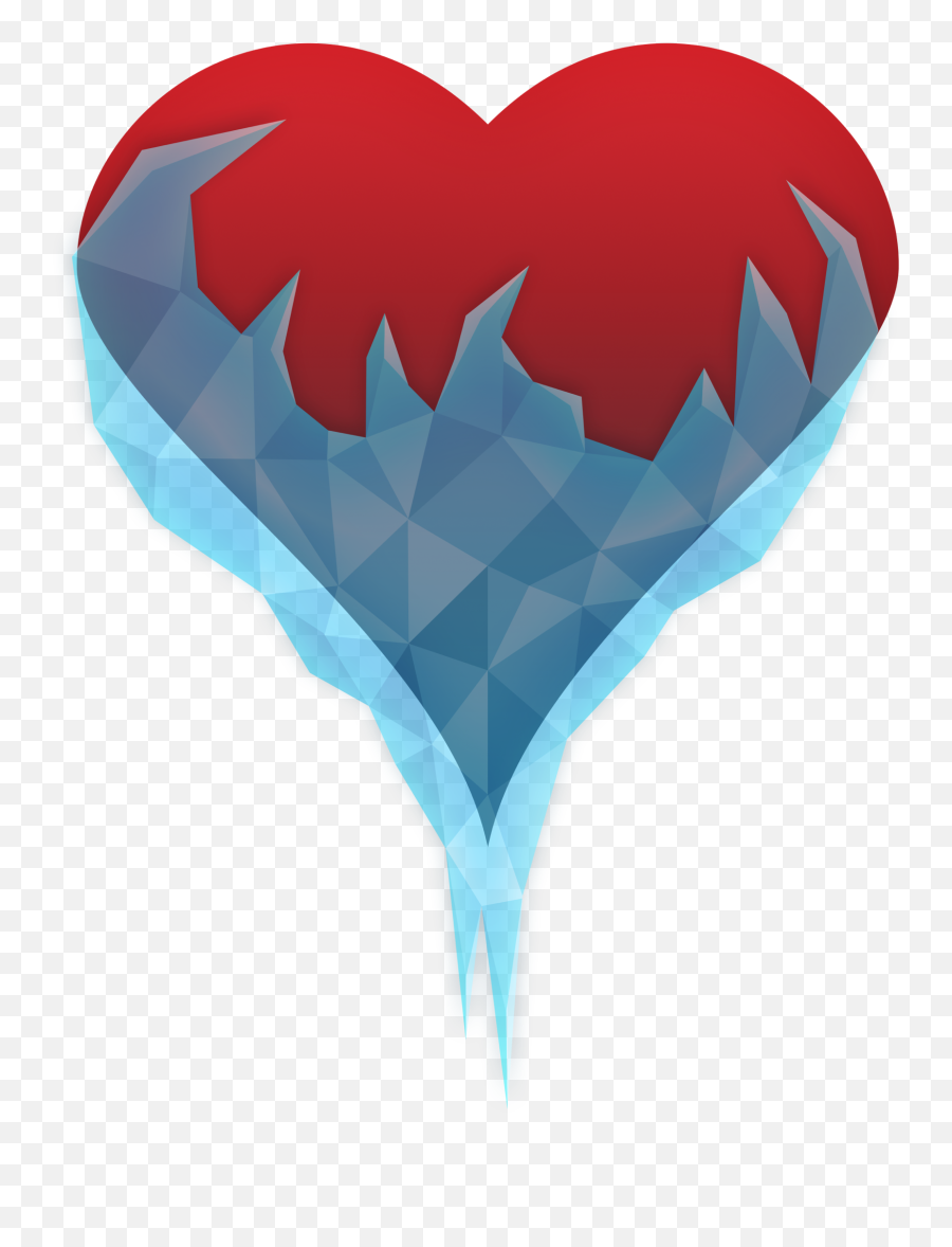 Heart Cold Ice Sticker - Cold Hearted Frozen Heart Drawing Emoji,Ice Heart Emoji