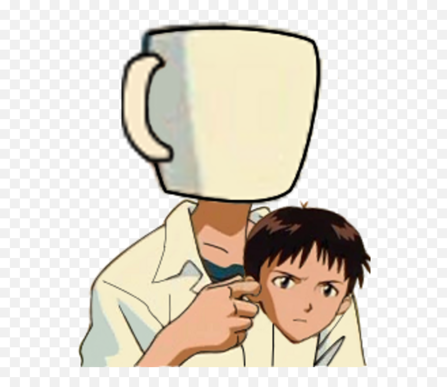 Shinji Holding A Mug - Shinji Ikari Meme Emoji,Anime Emotion Meme