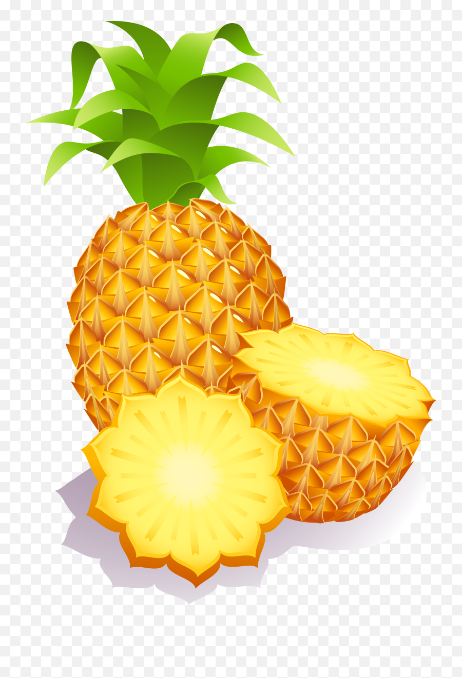 Pineapple - Pineapple Cartoon No Background Clipart Full Pineapple Clipart Png Emoji,Pineapple Emoji