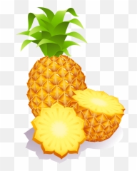 Pineapple - Pineapple Cartoon No Background Clipart Full Pineapple Clipart Png Emoji,Pineapple Emoji
