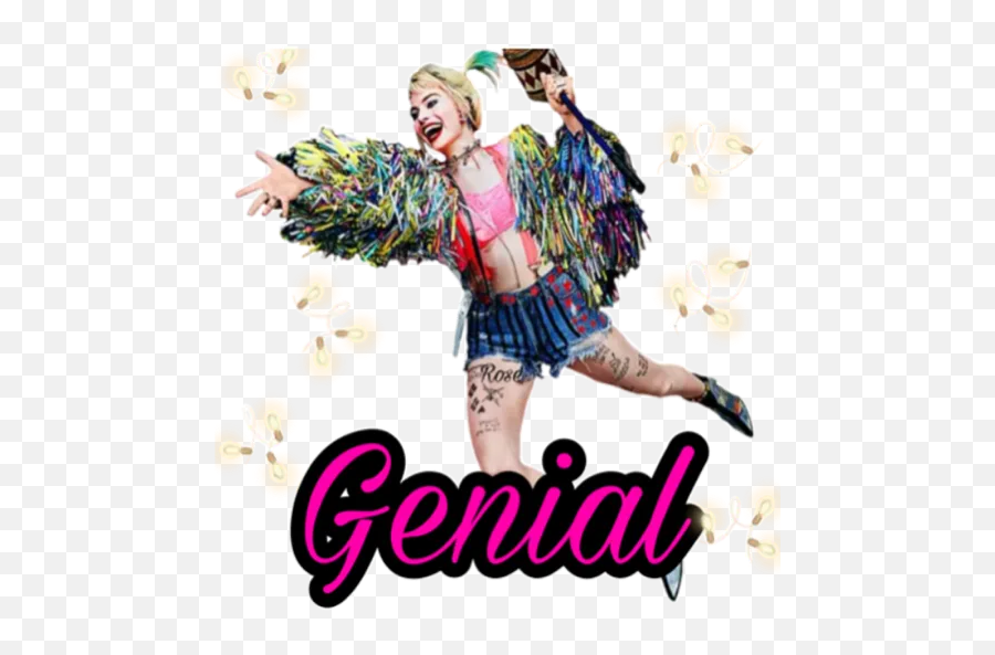 Aves De Presa Stickers For Whatsapp - Quinn Transparent Background Harley Quinn Birds Of Prey Png Emoji,Emojis Animados Besito