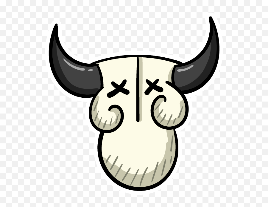 Dust Buddies Cattle Skull Clipart - Ox Emoji,Tskull Emoticon
