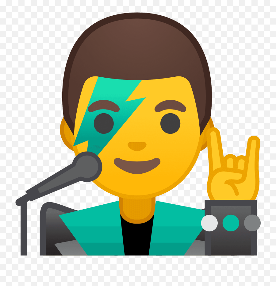 Man Singer Emoji Clipart Free Download Transparent Png - Emoji Rockstar,Free Download Emoticon For Skype Actor