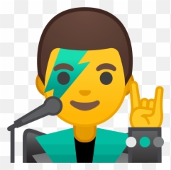 Man Singer Emoji Clipart Free Download Transparent Png - Emoji Rockstar,Free Download Emoticon For Skype Actor