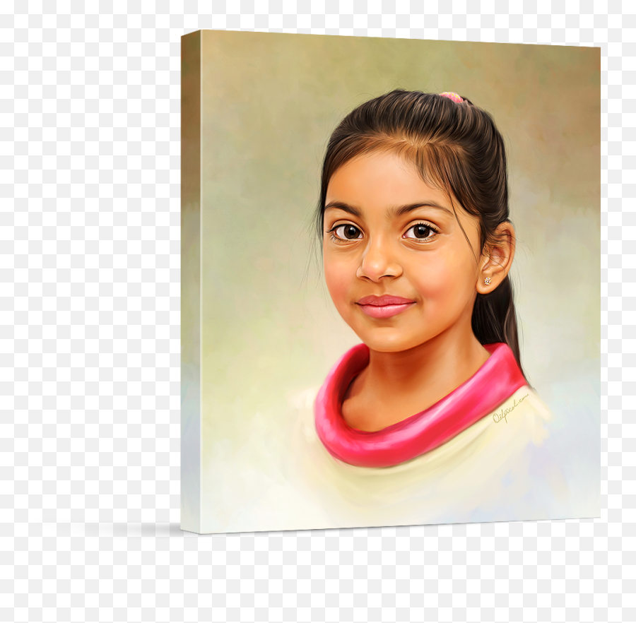 Digital Portrait Painting Digital Oil Painting Oilpixel - Portrait Painting Emoji,Eyebrow Emotions Drawing