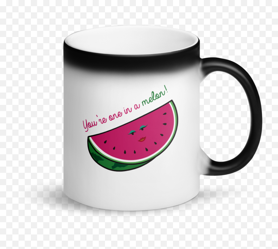 One In A Melon Matte Black Magic Mug U2013 Imalovebug Emoji,Black Thank You Emoticon