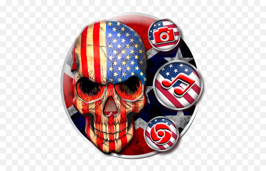 Download Usa Fire Skull Themes 3d Wallpapers On Pc U0026 Mac - American Emoji,3d Emoji Wallpaper