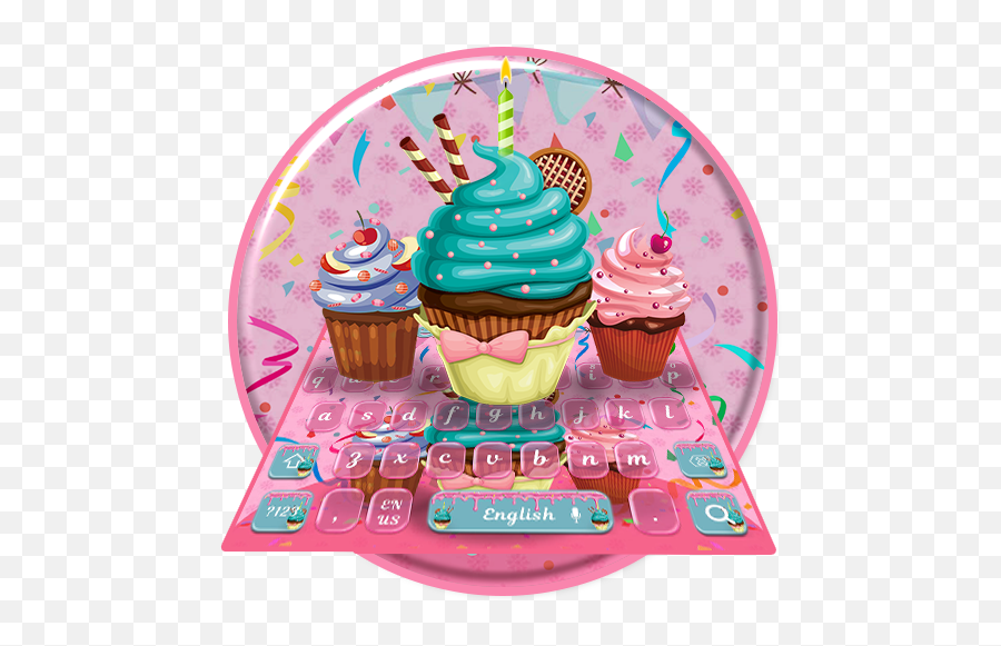 Tasty Cupcake Keyboard Theme - Cake Decorating Supply Emoji,Emoji Birthday Cupcakes