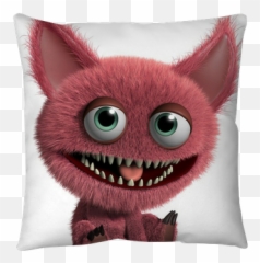 Red Hairy Monster Pillow Cover U2022 Pixers - We Live To Change Emoji,12