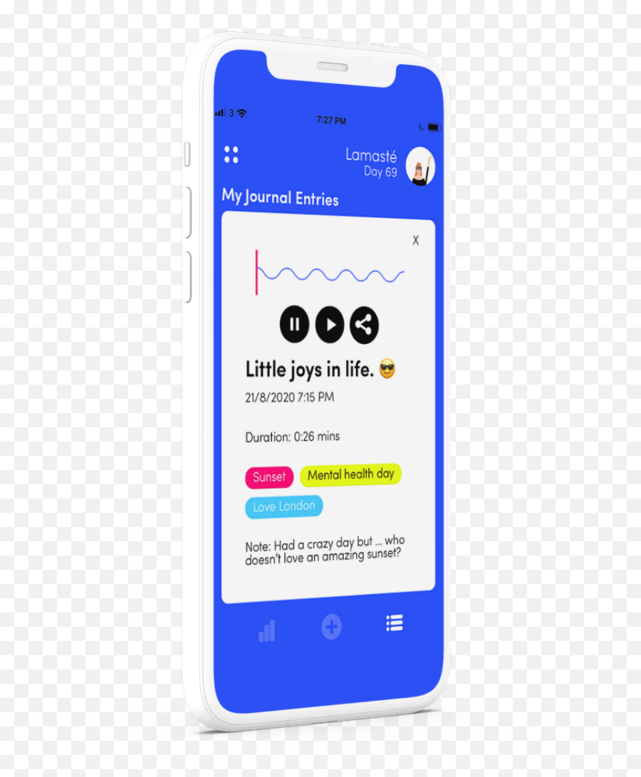 Audio Journal Voice Diary Lower Burnout - Journify Emoji,Crazy Talk 7 Emotion Facial