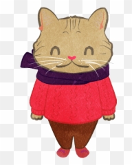 Animals Wearing A Sweater - Cute2u A Free Cute Illustration Emoji,Cute Emoji Sweater