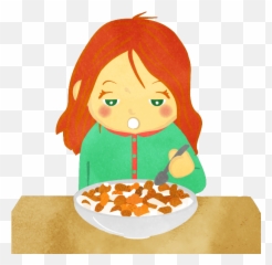 Girl Just Woke Up And Eating A Cereal - Cute2u A Free Cute Emoji,Where Is The Turkey Emoji