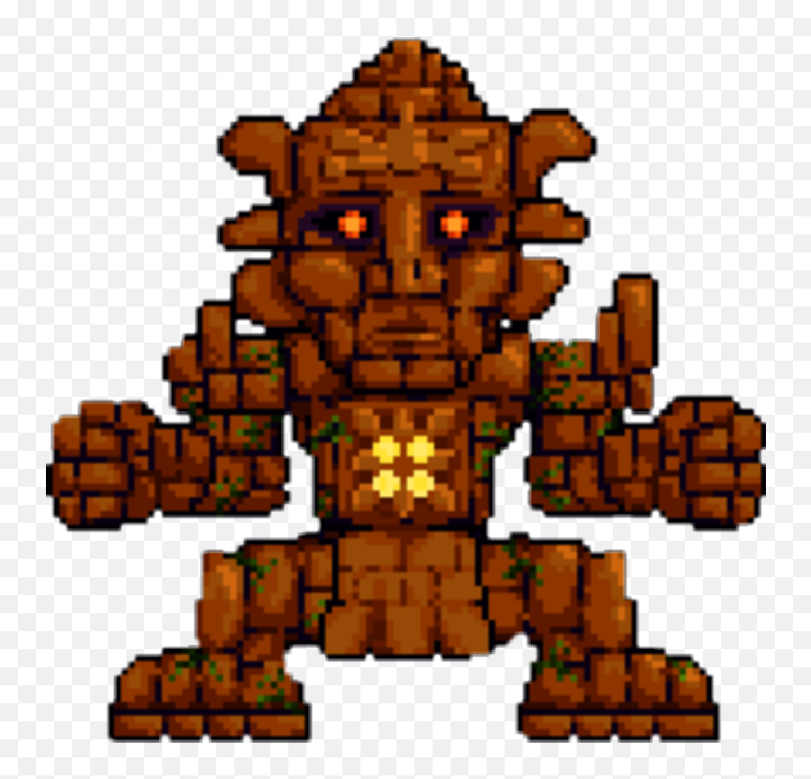 The Most Edited Golem Picsart - Golem Terraria Emoji,Stoneface Emoji