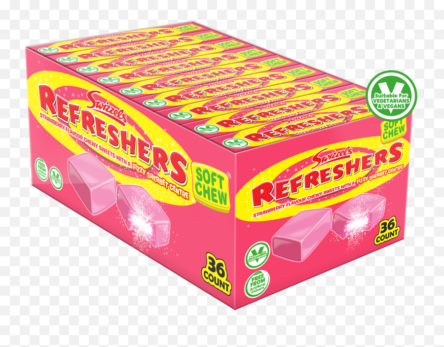 Swizzels 30p Refreshers Stickpack - Strawberry Product Label Emoji,Lollipop Lips Emoji Pop