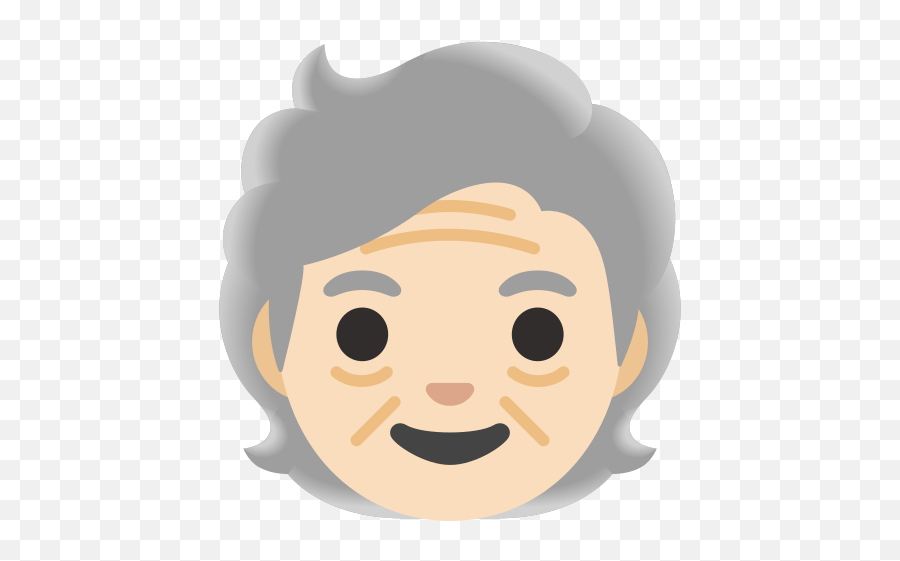 Older Person Light Skin Tone Emoji - Peau Âgé Dessin,Adult Emoji For Android