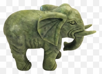 Soap Stone Jade Color Sculpture Of An - Elephant Hyde Emoji,Soap Carving Emojis