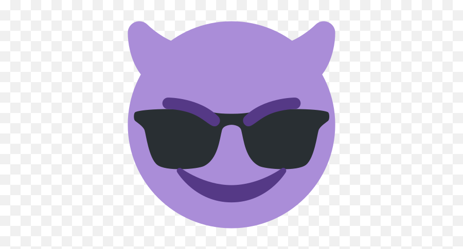 Imp - Smiling Imp With Sunglasses Emoji,Cool Sunglasses Emoji
