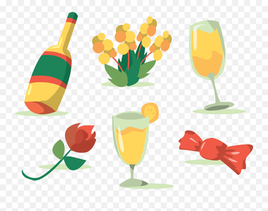 Wine Glass Vector Png - Mimosa Cocktail Euclidean Vector Wine Glass Emoji,Mimosa Emoticon