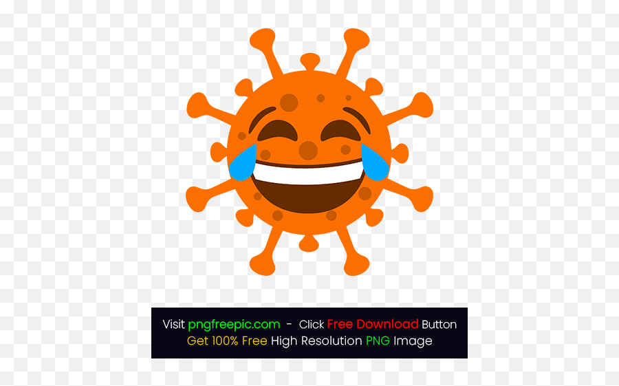 Corona Laugh Orange Emoji Png - Corona Tertawa,Emojis Hi Res Laughing