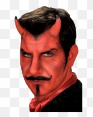 Devil Hornspng - Woochie Devil Horns Mens Devil Make Up Devil Makeup Boy Emoji,Whats The Emoticon For Devil Horns