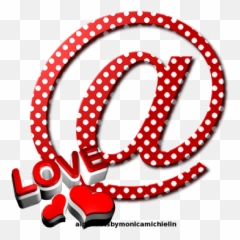 At Red Alphabet Polka Dots Arroba - Oam Cory Lopez Signature Traction Pad Emoji,Emoticon Coração Whatsapp Ong