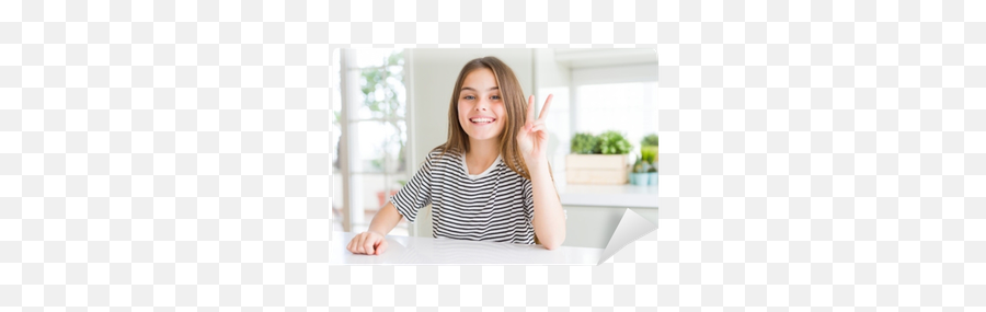 Girl Kid Wearing Stripes - Stock Photography Emoji,Pointing Finger Smile -emoticon -stock