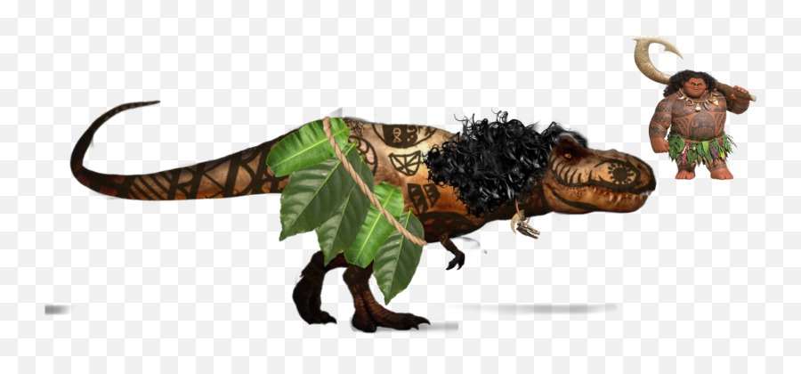 Moana Maui Dinosaur Demigod Sticker - Fictional Character Emoji,Moana Emojis Copy And Paste