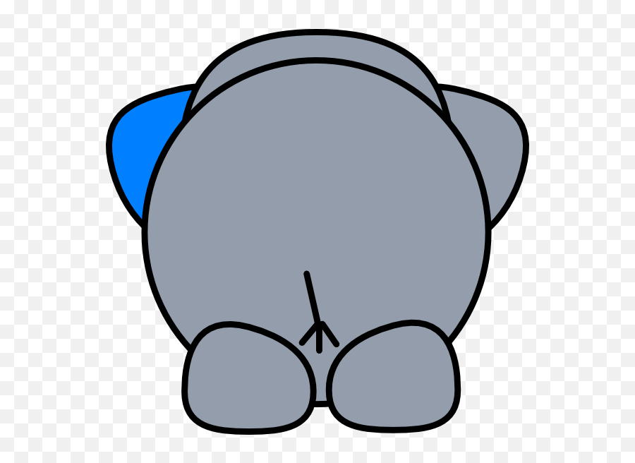 Pig Clipart Bum Pig Bum Transparent - Draw An Elephant Butt Emoji,Bum Emoji