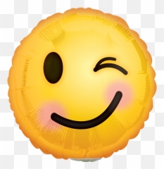 Globo Winking Emoticons 09u2033 U2013 Distribuidora De Globos De Emoji,Emoticon Guino